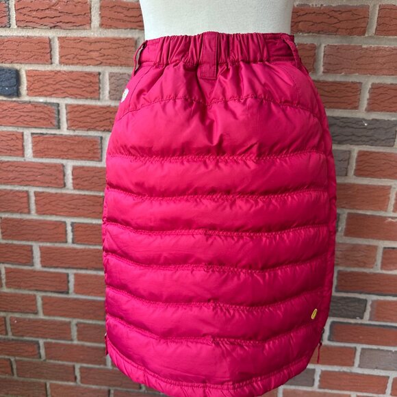 Red SKHOOP Down Mini Skirt - Side Zippers - Bum Warmer - Small - Side Zippers - Picture 3 of 3